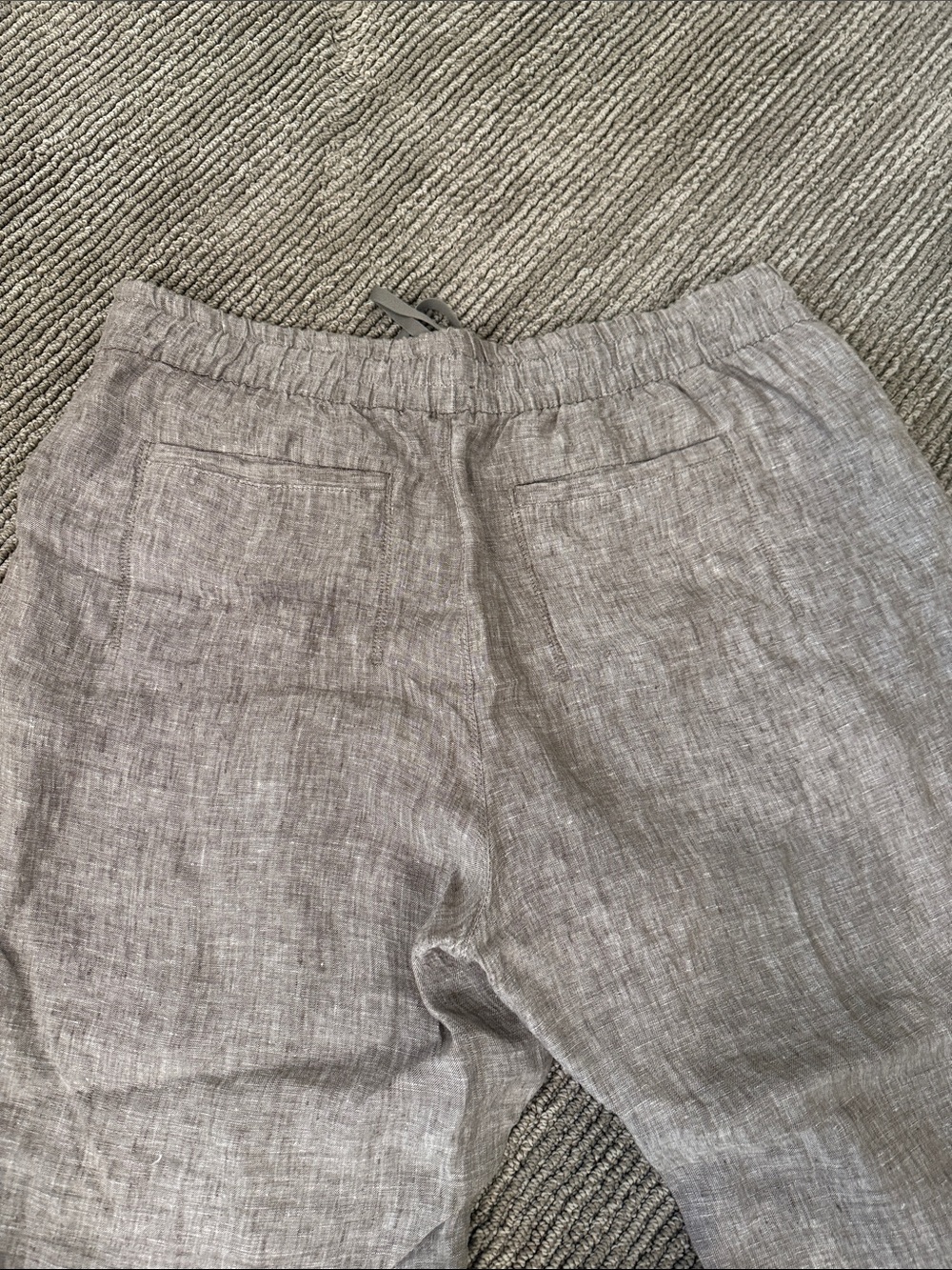 Athleta Cropped Linen-Blend Drawstring Pants - Light Brown - Picture 5 of 5